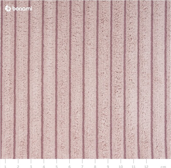 Divano letto in velluto a coste rosa chiaro 245 cm Nihad - Bobochic Paris