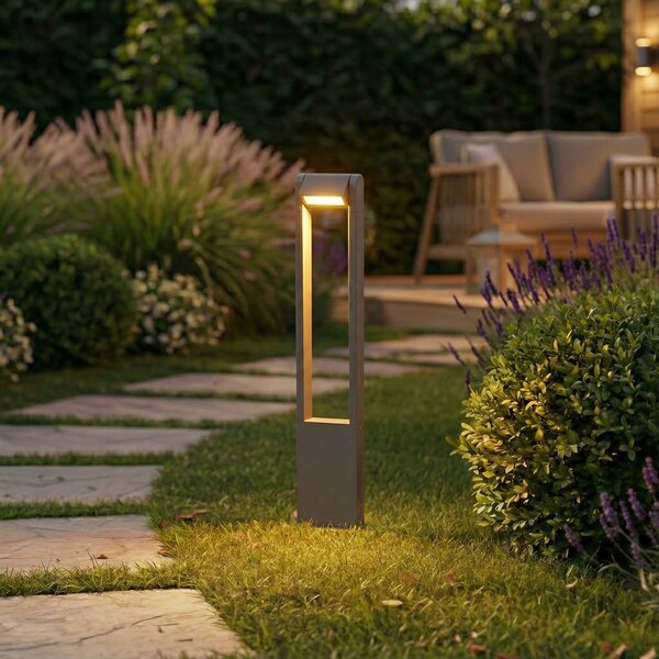 Lampade da esterno Lindby, Meloni, Nero, Terrazza, Alluminio, Moderno