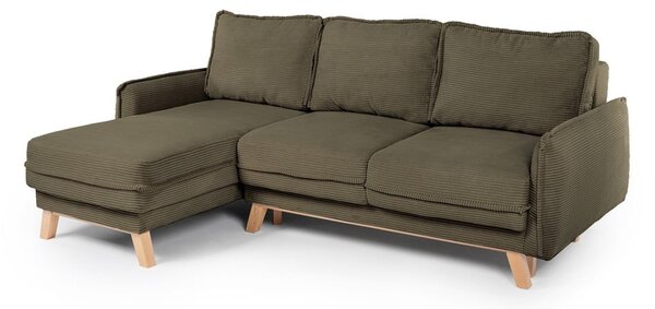Divano letto in velluto a coste verde (variabile) Tori - Bonami Selection