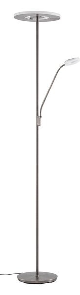 Lampada da terra Lucande, Raymond, dimmerabile, Metallizzato, Soggiorno, Metallo, Moderno