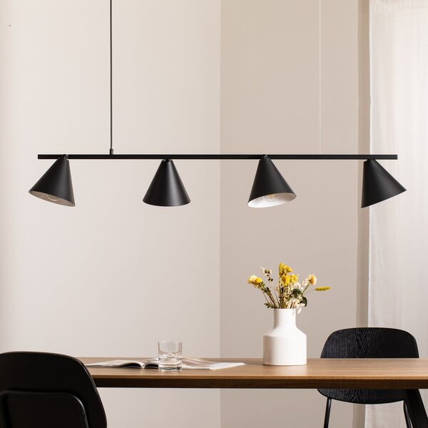 Lampada a sospensione ALDEX, Hängeleuchte Form 4, dimmerabile, Nero, Sala da pranzo, Metallo, Moderno