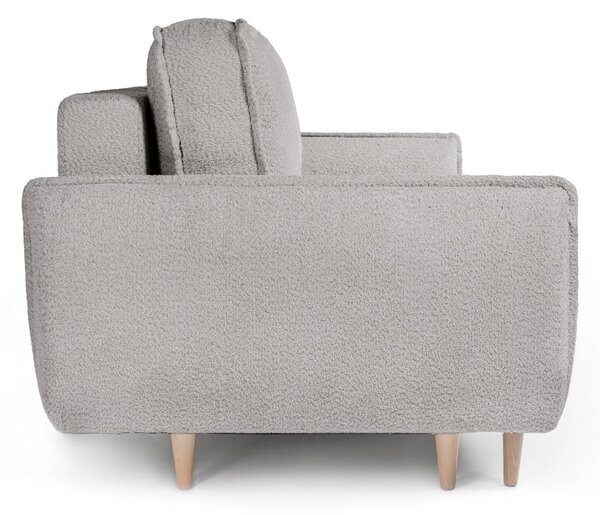 Divano letto in tessuto bouclé grigio 215 cm Patti - Bonami Selection