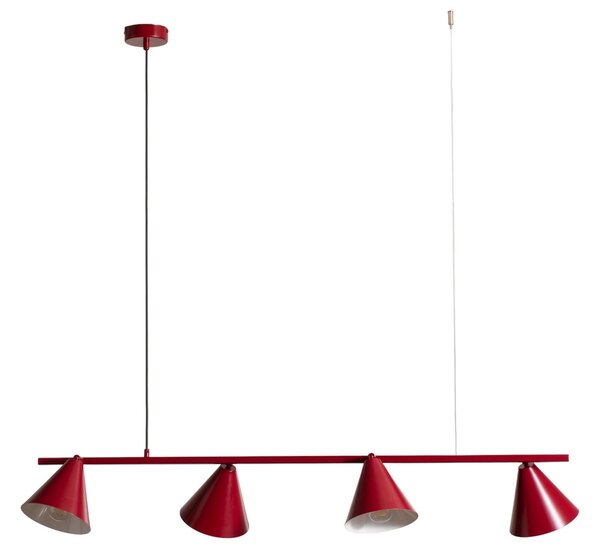 Lampada a sospensione ALDEX, Hängeleuchte Form 4, dimmerabile, Rosso, Sala da pranzo, Metallo, Moderno