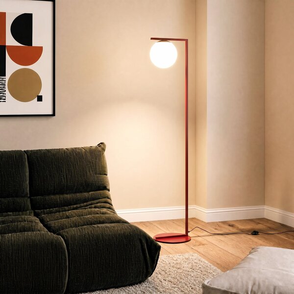 Lampada da terra ALDEX, Zac, Rosso, Soggiorno, Vetro, Moderno