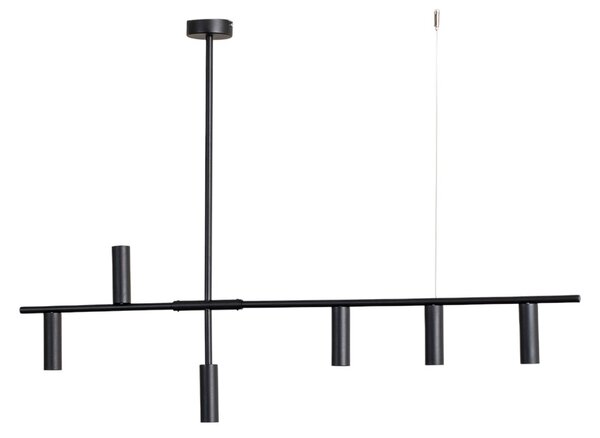 Lampada a sospensione ALDEX, Trevo 6, dimmerabile, Nero, Soggiorno, Metallo, Moderno