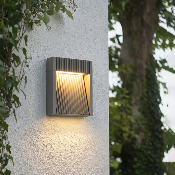 Lampade da esterno Lucande, Tavion, Nero, Terrazza, Alluminio, Moderno