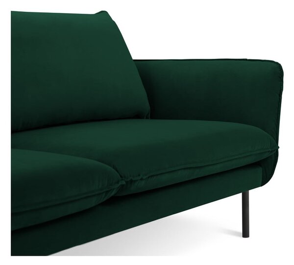 Divano in velluto verde scuro 160 cm Vienna - Cosmopolitan Design