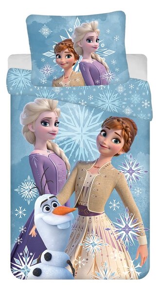 Biancheria da letto per bambini in cotone per letto singolo 140x200 cm Frozen - Jerry Fabrics