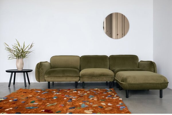 Divano in velluto blu scuro Bean - EMKO
