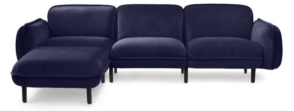 Divano in velluto blu scuro Bean - EMKO