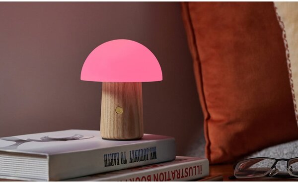 Lampada da tavolo dimmerabile in colore naturale con paralume in vetro (altezza 13 cm) Alice - Gingko