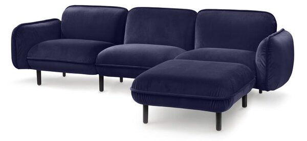 Divano in velluto blu scuro Bean - EMKO
