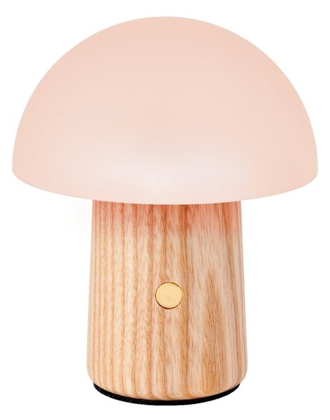 Lampada da tavolo dimmerabile in colore naturale con paralume in vetro (altezza 13 cm) Alice - Gingko