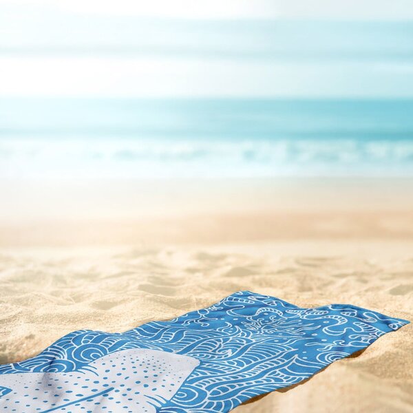 Telo mare blu 90x180 cm Shark - DecoKing