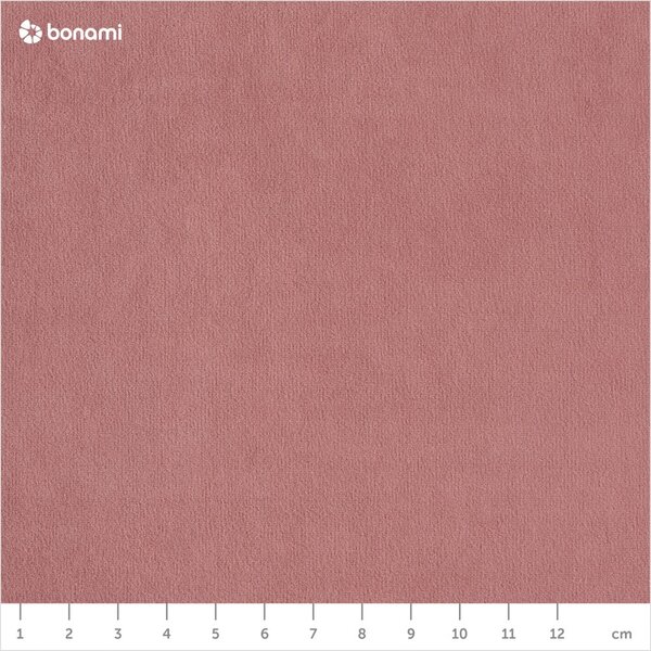 Divano letto angolare in velluto rosa L, angolo destro Stylish Stan - Miuform