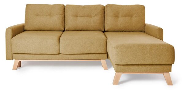 Divano letto variabile giallo ad angolo Pop - Bonami Selection