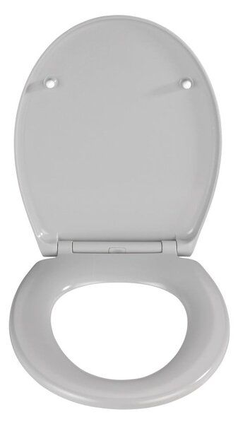 Sedile per wc grigio chiaro con chiusura facilitata , 44,5 x 37,5 cm Samos - Wenko