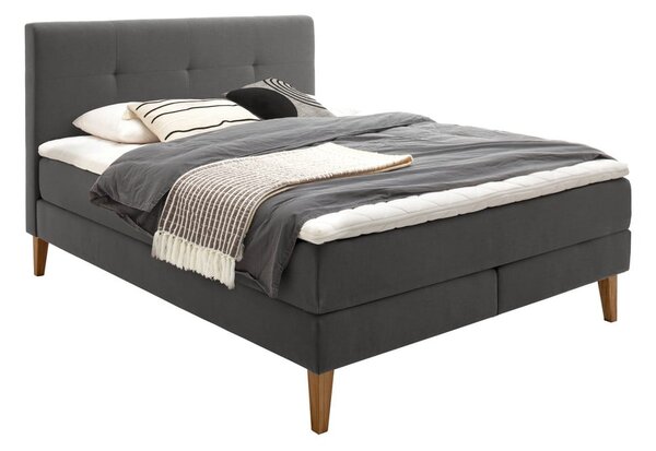 Letto boxspring color antracite 180x200 cm Stockholm – Meise Möbel