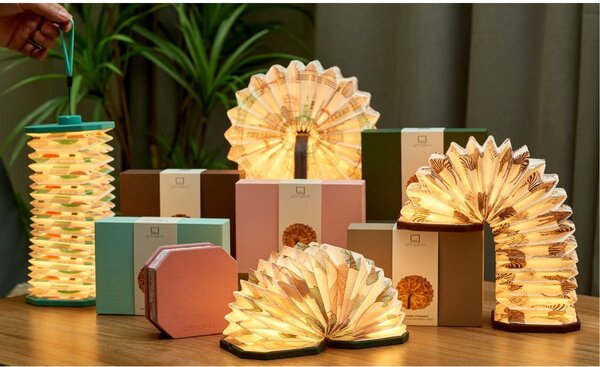 Decorazione luminosa marrone scuro con ricarica USB Velvet Accordion – Gingko