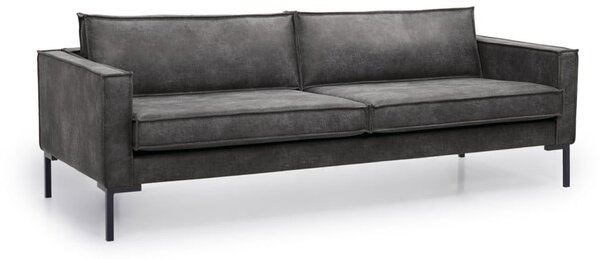 Divano in similpelle grigio scuro 216 cm Rate - Scandic