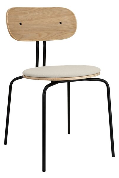 Sedia da pranzo nera e crema Curious - UMAGE