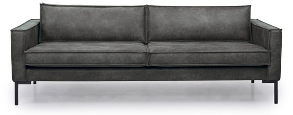 Divano in similpelle grigio scuro 216 cm Rate - Scandic