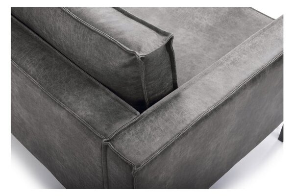 Poltrona in similpelle grigio scuro Rate - Scandic