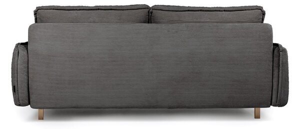 Divano letto in velluto a coste grigio 218 cm Tori - Bonami Selection