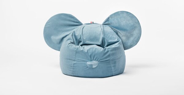 Borsa da divano per bambini in velluto blu Ears - The Brooklyn Kids