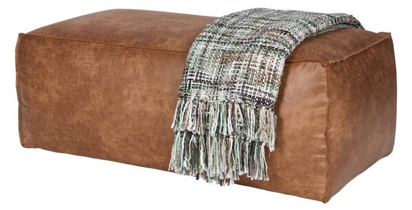 Poggiapiedi marrone cognac con rivestimento in finta pelle Rodeo – WOOOD