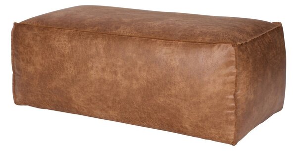 Poggiapiedi marrone cognac con rivestimento in finta pelle Rodeo – WOOOD