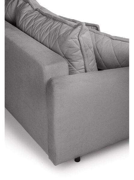Divano grigio allungabile/con contenitore con rivestimento in velluto a coste 215 cm Bjork – Bonami Selection