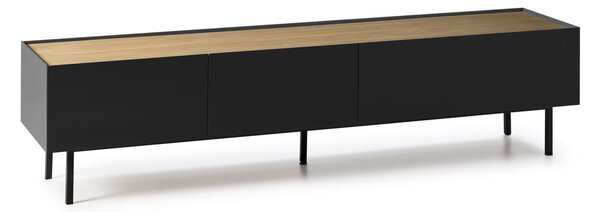 Tavolo TV in rovere nero e naturale 180x45 cm Arista - Teulat