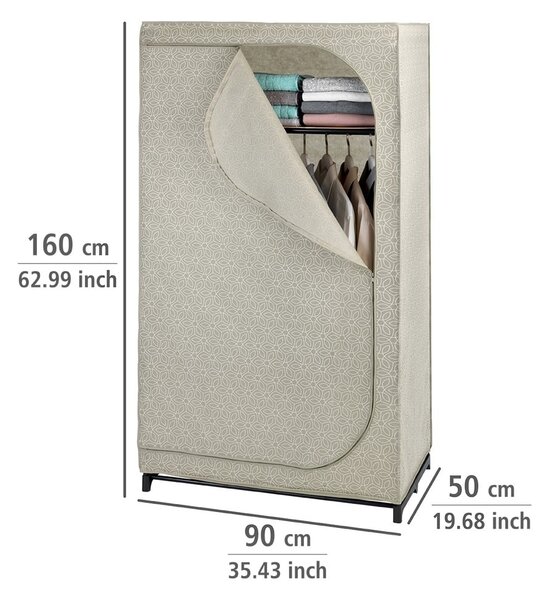 Armadio beige in tessuto 90x160 cm Balance - Wenko