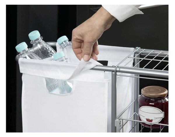 Scaffale mobile universale con cestino , 28 l Slim - Wenko