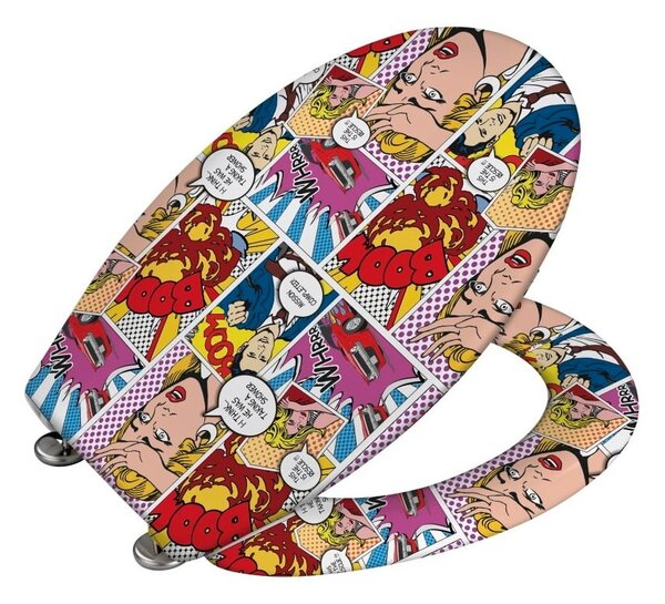 Sedile per WC a chiusura facilitata Pop Art, 45 x 37,5 cm Pop-Art - Wenko