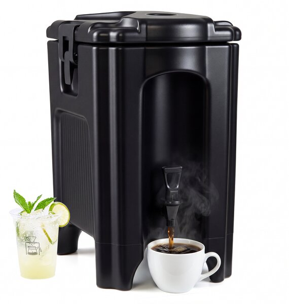 Costway Distributore di bevande da 16.5 l per distribuzione bevande calde/fredde con rubinetto e maniglia, Secchio isolato per tè caffè e acqua