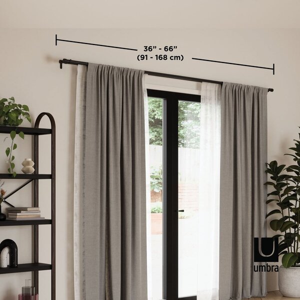 Mantovana doppia estensibile in acciaio 91 - 168 cm Cappa - Umbra
