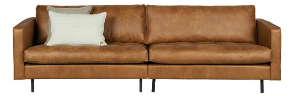 Divano marrone con rivestimento in finta pelle 277 cm Rodeo – WOOOD