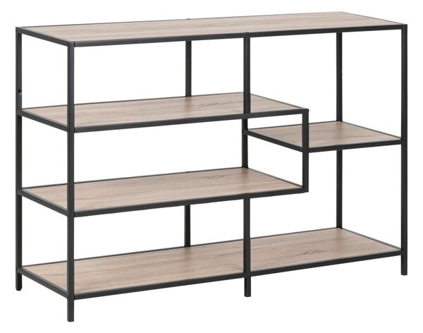 Libreria in rovere nero/naturale 114x78 cm Seaford - Actona