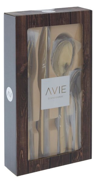 Posate in acciaio inox color oro 16 pezzi Avie - Premier Housewares