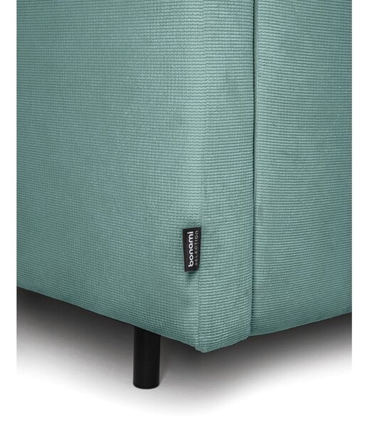 Divano turchese allungabile/con contenitore con rivestimento in velluto a coste 215 cm Bjork – Bonami Selection