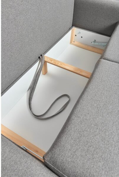 Divano letto ad angolo variabile grigio chiaro Pop - Bonami Selection