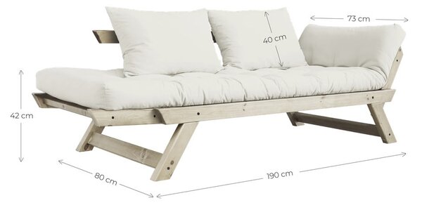 Divano variabile Naturale Chiaro/Bordeaux Bebop - Karup Design