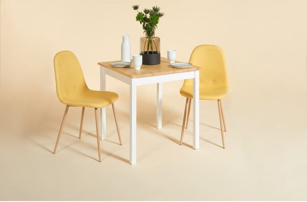 Tavolo da pranzo in legno di pino con struttura bianca , 70 x 70 cm Sydney - Bonami Essentials