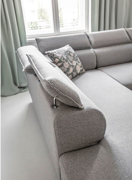 Divano letto angolare grigio chiaro (angolo sinistro) Sweet Harmony - Miuform