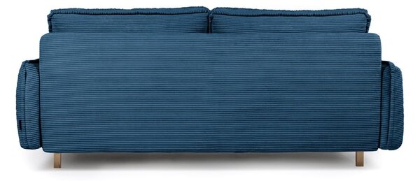 Divano letto in velluto a coste blu 218 cm Tori - Bonami Selection