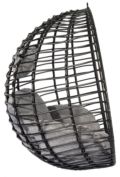Poltrona sospesa in rattan artificiale nero Mila - Bonami Selection