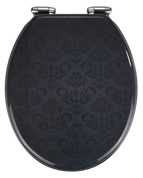 Sedile per wc grigio scuro con chiusura facilitata , 42,5 x 35,5 cm Bellevue - Wenko