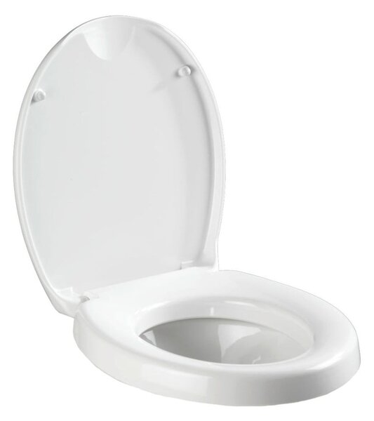 Sedile per wc leggermente rialzato con chiusura facilitata per anziani , 43,5 x 37 cm Secura - Wenko